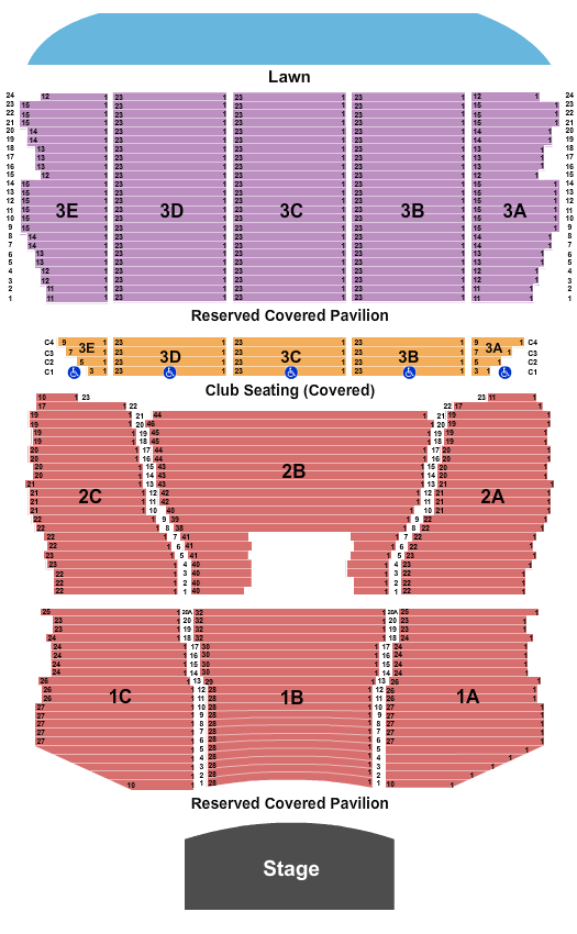 Bank of NH Pavilion Seating Chart